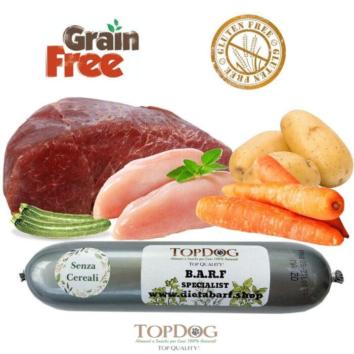 Salamotto di carne per cani al Pollo Grain Free 500gr (15pz)